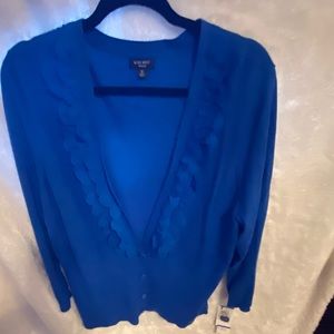 Nine West plus size decorative blue cardigan